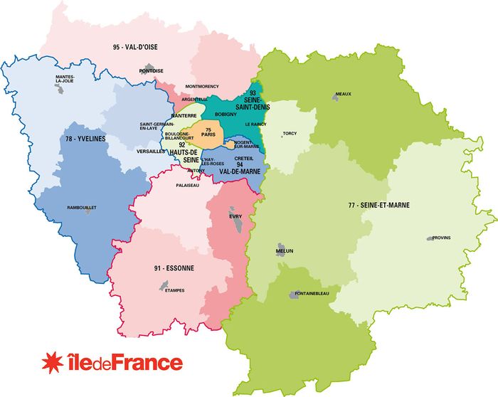 Carte complète de la zone d'intervention débarras en Île-de-France