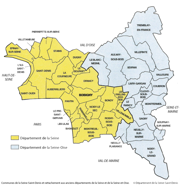 Carte logistique complète du débarras seine saint denis 93