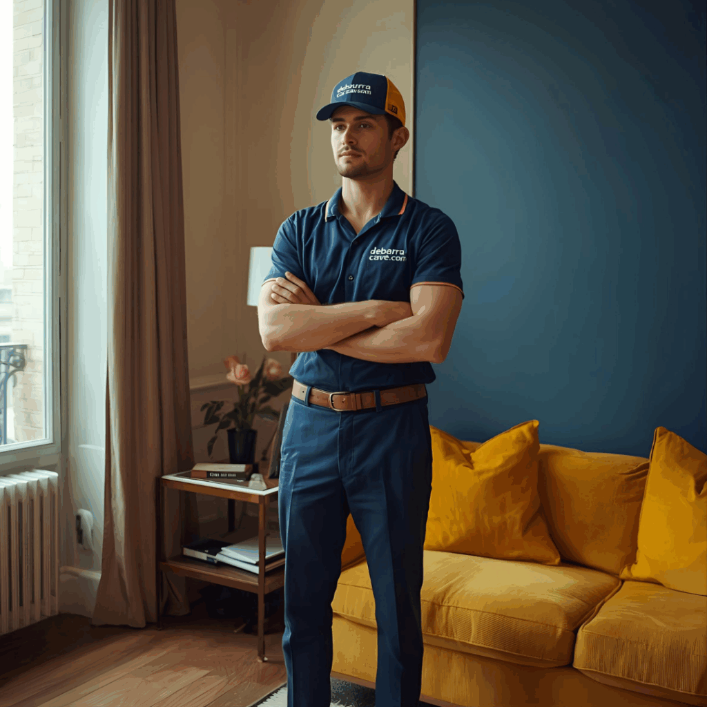 Photo avant/après d'un débarras de succession d'un appartement parisien.