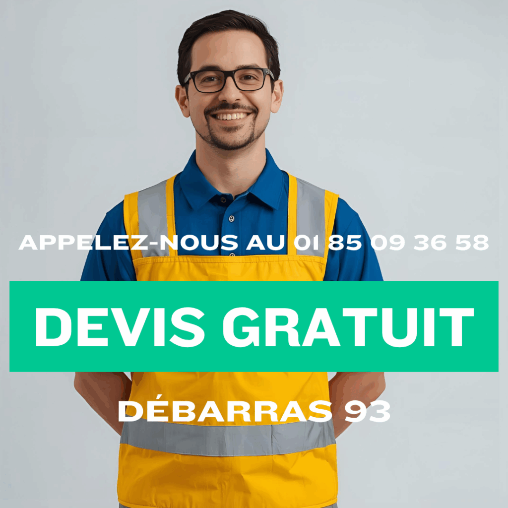 un devis personnalisé vous est proposé pour un débarras 93, pouvant inclure un débarras gratuit