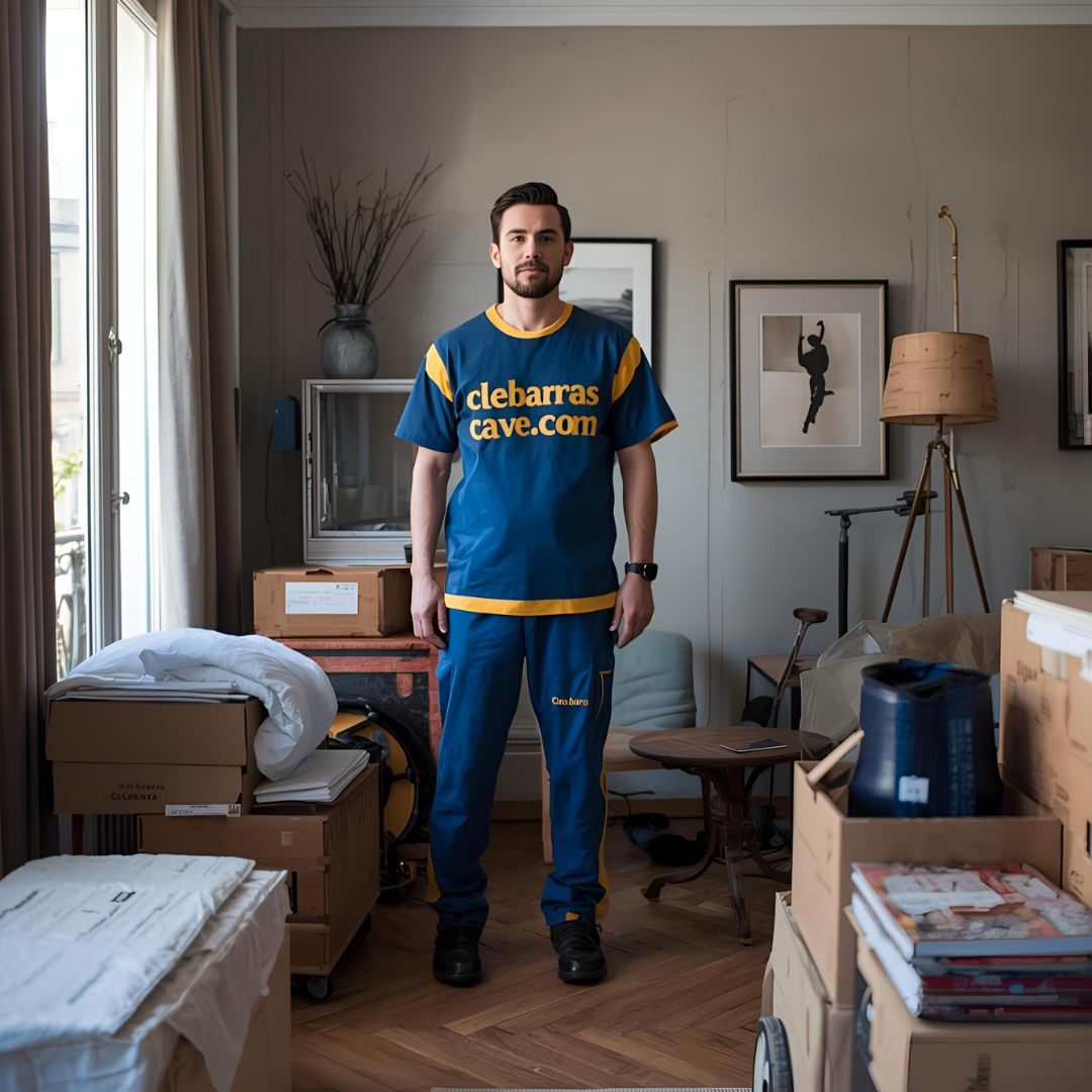 Équipe professionnelle de débarras de succession à Paris réalisant un tri minutieux.