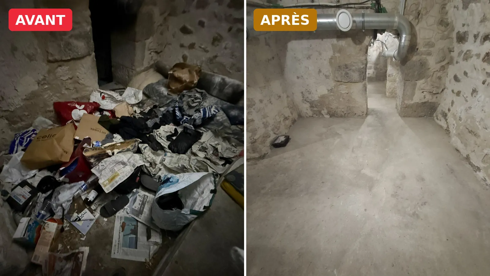 Avant et après notre intervention de débarras — 18e arrondissement